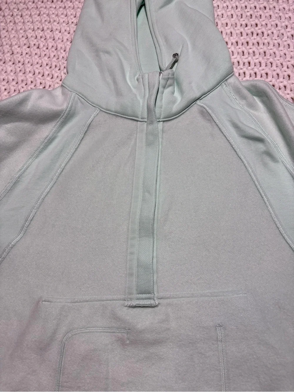 lululemon sea mist scuba oversized half zip hoodie size m/l